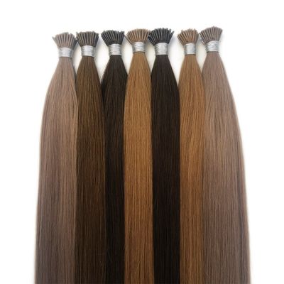 18 inch Cuticle Aligned I-Tip Human Hair Extensions 18 inch Haarlengte