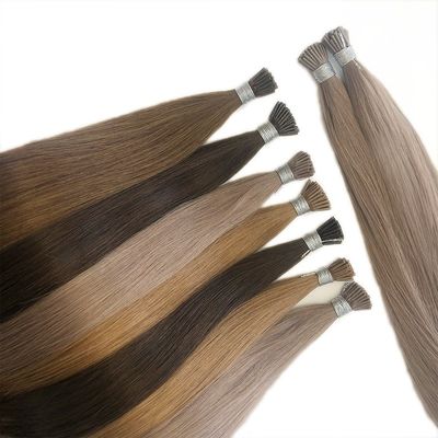18 inch Cuticle Aligned I-Tip Human Hair Extensions 18 inch Haarlengte