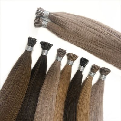 Keratine Micro Link Raw Virgin Hair Pre Bonded I Tip Haarverlengingen voor kleurbaar haar