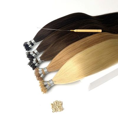 Cuticle Aligned Human Keratin Y/Fan Tip Hair Extensions met kleurstof YTIP-231012