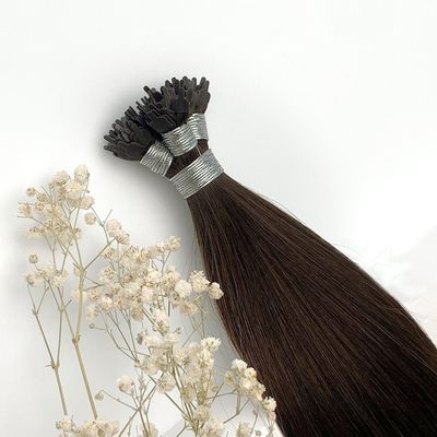 Y Tip Jet Zwart Natuurlijke kleur Vietnamees haar Keratine Extensies 12-28 inch Lengte