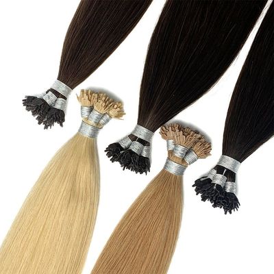 V-Tip fan tip haarverlenging gemaakt van dubbel getrokken Remy haar voor snelle DHL verzending