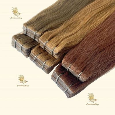 Lange Russische dubbel getrokken nagelhuid Aligned Hair Stick Pre-Bonded Tape in onzichtbare weft