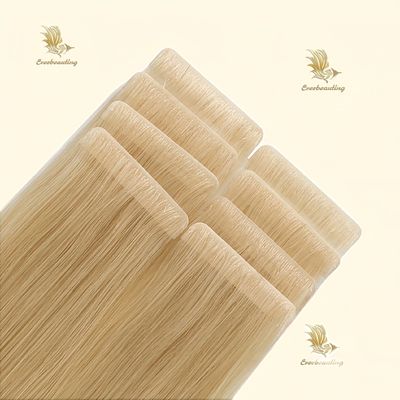 2024 Trend 100% Mensenhaar Russisch Dubbelgetrokken Kuticula Aligned Hair Invisible PU Tape in Weft