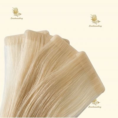 2024 Trend 100% Mensenhaar Russisch Dubbelgetrokken Kuticula Aligned Hair Invisible PU Tape in Weft
