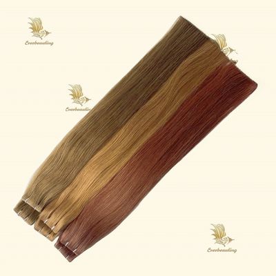 2024 Trend 100% Mensenhaar Russisch Dubbelgetrokken Kuticula Aligned Hair Invisible PU Tape in Weft