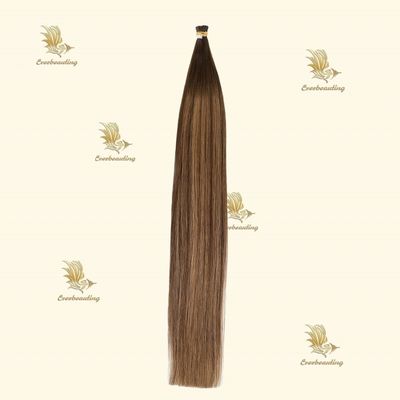 Natuurlijke dubbel getrokken balayage kleur muti-kleur rechte stijl tip menselijke haarverlengingen