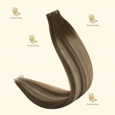 Mensenhaar Invisi Tape Haarverlengstukken Dubbel getekend in hoekkleuren uit Rusland