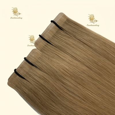 Neem de Russische band in menselijk haar uitbreiding dubbel getrokken onzichtbare Slim Skin PU naadloos