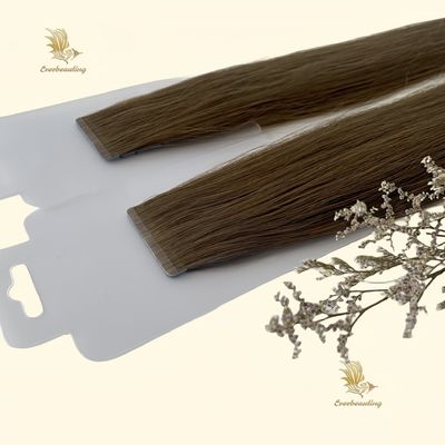Neem de Russische band in menselijk haar uitbreiding dubbel getrokken onzichtbare Slim Skin PU naadloos