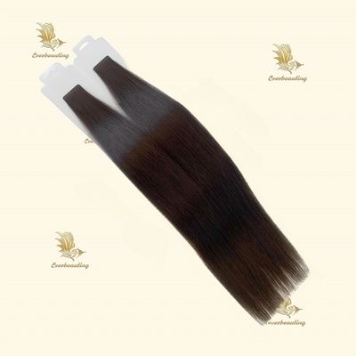 100% Remy Virgin Mensenhaar Zilkige Rechte Dubbelgetrokken Tape in Extensies