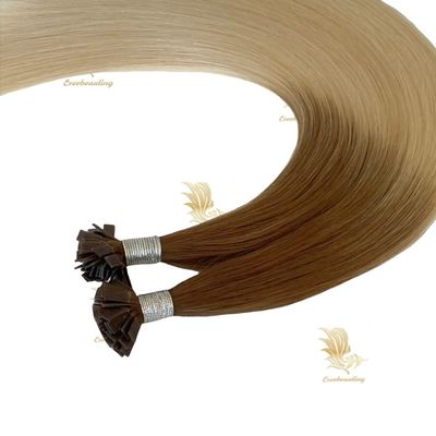 12A Topkwaliteit Dubbel getrokken Russisch menselijk remy haar Flat-tip keratine intact verlengstuk