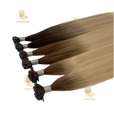 US Double Drawn Ratio Flat Tip Remy Virgin Hair Extensions Rechte keratine menselijk haar