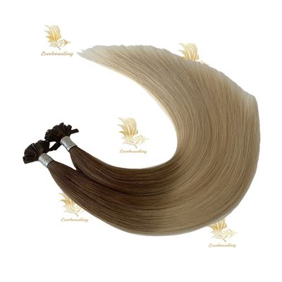 US Double Drawn Ratio Flat Tip Remy Virgin Hair Extensions Rechte keratine menselijk haar