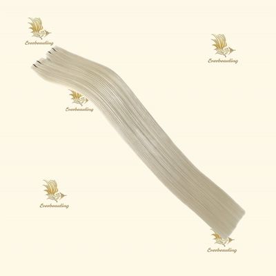 Rechte Ash Blonde Braziliaanse Mensenhaar Tape Ins Haar Extensies 3 Maand Tape Leven