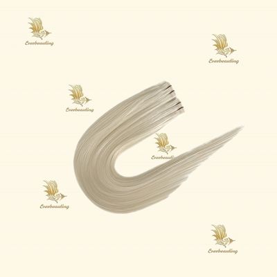 Rechte Ash Blonde Braziliaanse Mensenhaar Tape Ins Haar Extensies 3 Maand Tape Leven