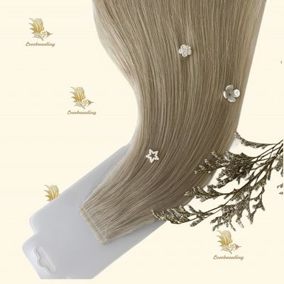 Echt menselijk haar dubbel getrokken band in haarverlenging Ash blonde Russische naadloze band