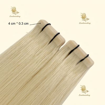 Europees haar 20 inch Ash Blonde kleur Cuticle Aligned Tape Haarverlengingen voor blanke vrouw