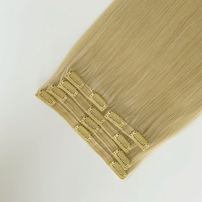 Clip in Hair Extensions 100% Human Raw Indian Hair Clip Ins Geen Verlies Verfbaar