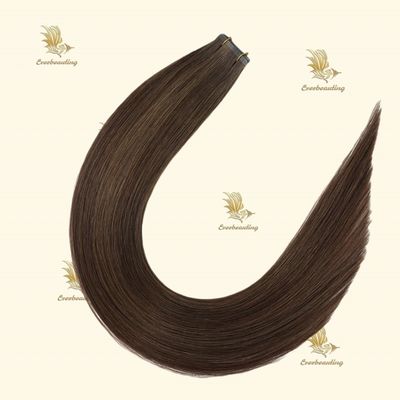 Populaire balayage kleuren dubbele getrokken echte menselijk haar band extensies van rechte stijl
