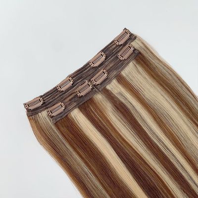 100g/pc 20 inch hoogste graad 13A dubbel getrokken clip in haarverlenging voor blanke vrouwen