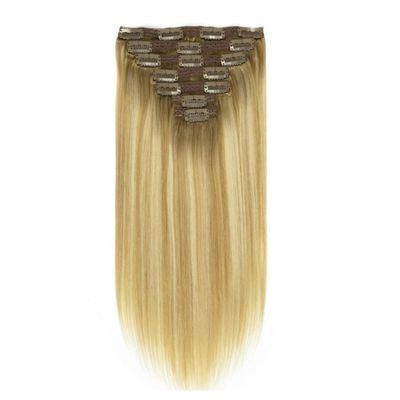 100 g/pc Human Remy Double Drawn Lace Clip in Hair Extension Braziliaanse haarclip