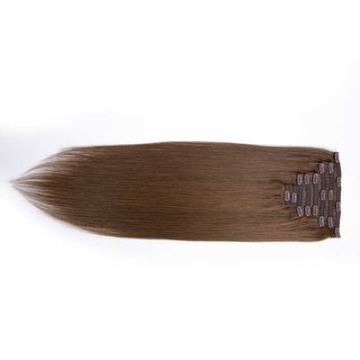 100% Russisch menselijk Remy haar clip Ins Bodywave textuur bij Virgin Human Hair Extension