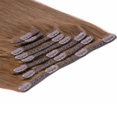 100% Russisch menselijk Remy haar clip Ins Bodywave textuur bij Virgin Human Hair Extension