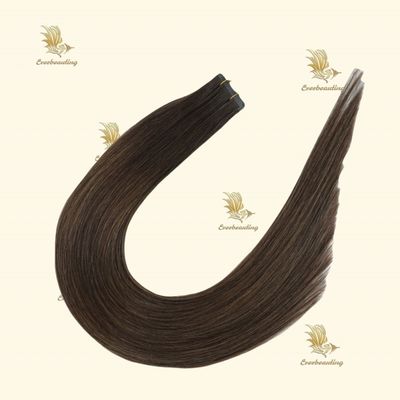 22 inch bruine band in haarverlengstukken Stick Pre-Bonded Type voor onzichtbaar band ontwerp