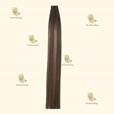 22 inch bruine band in haarverlengstukken Stick Pre-Bonded Type voor onzichtbaar band ontwerp