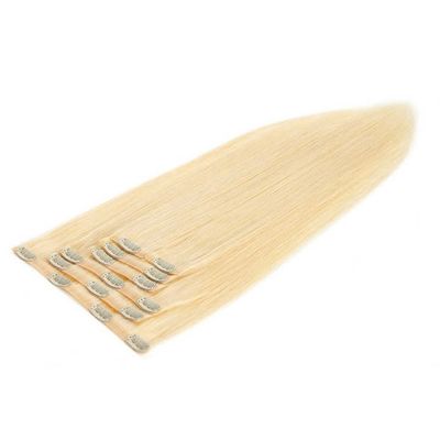 Dikke punt onzichtbare PU ruwe blonde naadloze clip in haarverlengingen aangepast verzoek