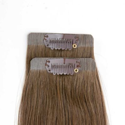 Naadloze Clip Ins Vietnamese haarverlengingen met vooraf gebonden stijlclips en tangle No