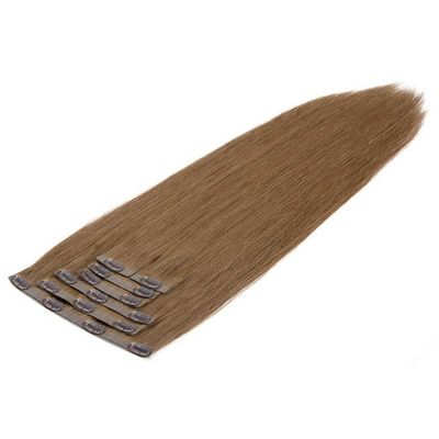 Naadloze Clip Ins Vietnamese haarverlengingen met vooraf gebonden stijlclips en tangle No