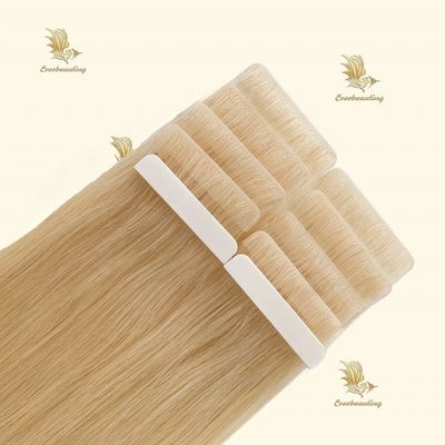 Onzichtbare haarverlengingen dubbel getrokken blond Europees Russisch menselijk haar Geen verwarring