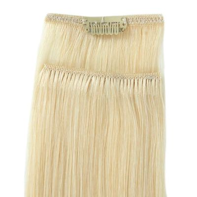 100% Mensenhaar Clip Ins Blonde Kleur 30 Dagen Terugbetaling Clip-in Hair Extension