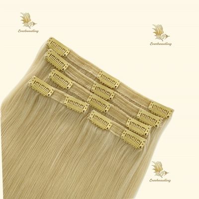 100 g/pc Mensenhaar Onverwerkt Maagd Remy Russisch haar kant Clip in haarverlengingen