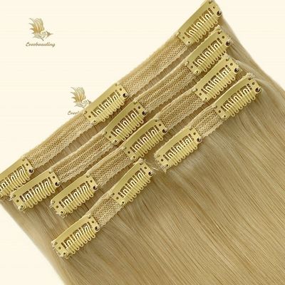 100 g/pc Mensenhaar Onverwerkt Maagd Remy Russisch haar kant Clip in haarverlengingen