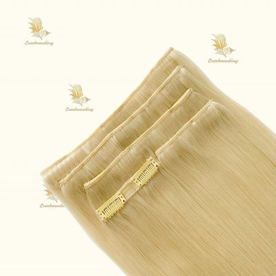 Remy Human Hair Clip Ins Double Drawn Clip op haarverlengingen Pre-Bonded Style Clips