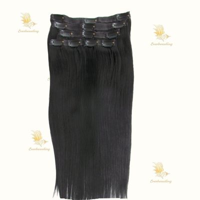 140 g Cuticle Remy Hair Clip Ins Lace Clip op haarverlengstukken Kleurbare vooraf gebonden clips