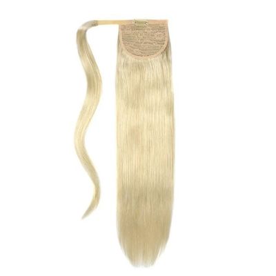 Op maat gemaakte dubbel getrokken rechte blonde maagdelijke nagelhuid uitgerekend menselijk haar paardenstaart