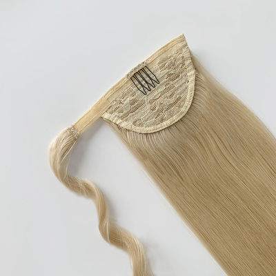 Op maat gemaakte dubbel getrokken rechte blonde maagdelijke nagelhuid uitgerekend menselijk haar paardenstaart