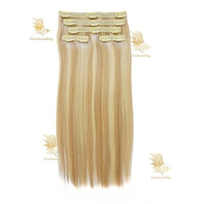 Aanpassing Clip Ins 100% maagdelijk menselijk haar voor blanke vrouwen Pre-Bonded Type Clips