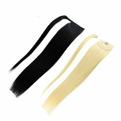 Raw Human Hair Ponytail Extensions Verfbaar 50,00cm * 8,00cm * 3,00cm Pakketgrootte