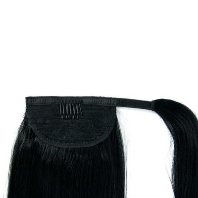 100% menselijk Remy maagdelijk haar paardenstaart haar extensies aanpassing op uw vingers