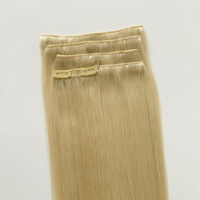 Pakket Bruto Gewicht 0,400 kg Klassiek Clip in Hair Extensions Dubbel getrokken menselijk haar