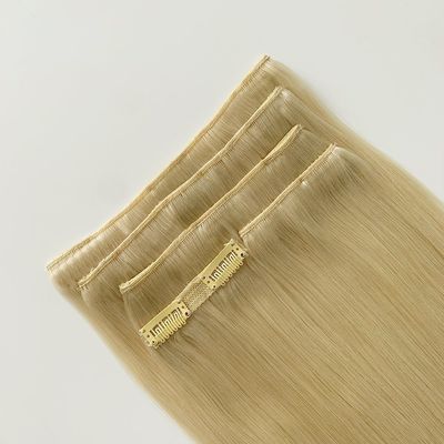 Pakket Bruto Gewicht 0,400 kg Klassiek Clip in Hair Extensions Dubbel getrokken menselijk haar