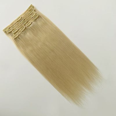 Pakket Bruto Gewicht 0,400 kg Klassiek Clip in Hair Extensions Dubbel getrokken menselijk haar