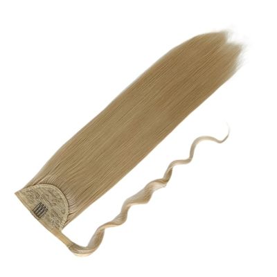 US Customized Human Hair Ponytail Long Straight Hair Piece met Wrap Around Design