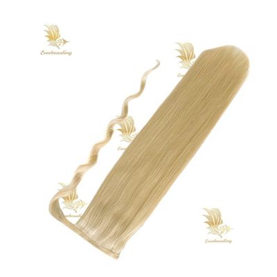 Tape-240527 Muti-Color Full Dikke Einde Kinky Curly Ponytail Haarverlengingen met Muti-Color