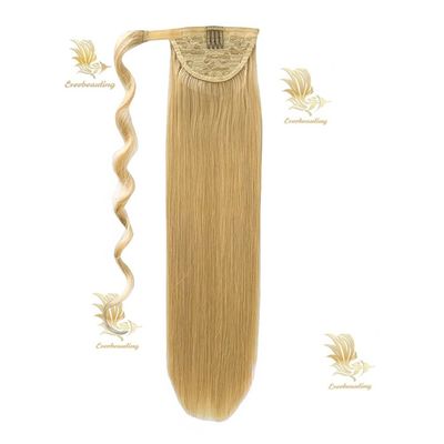 Lange rechte paardenstaart Wrap rond Clip in Hair Extensions Natuurlijke haarstuk Haarstuk